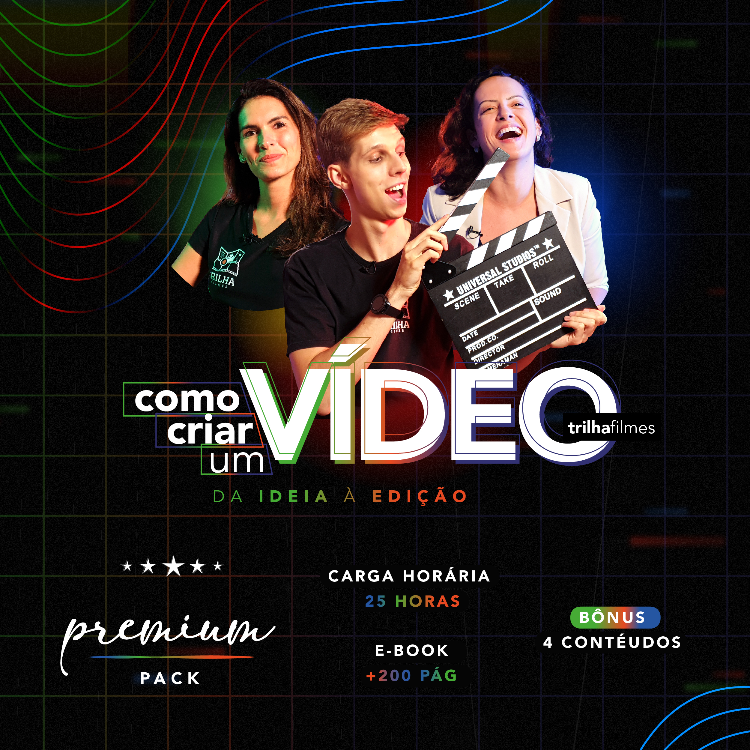 Imagem de capa para o Curso online Como Criar um Vídeo - da ideia à edição
