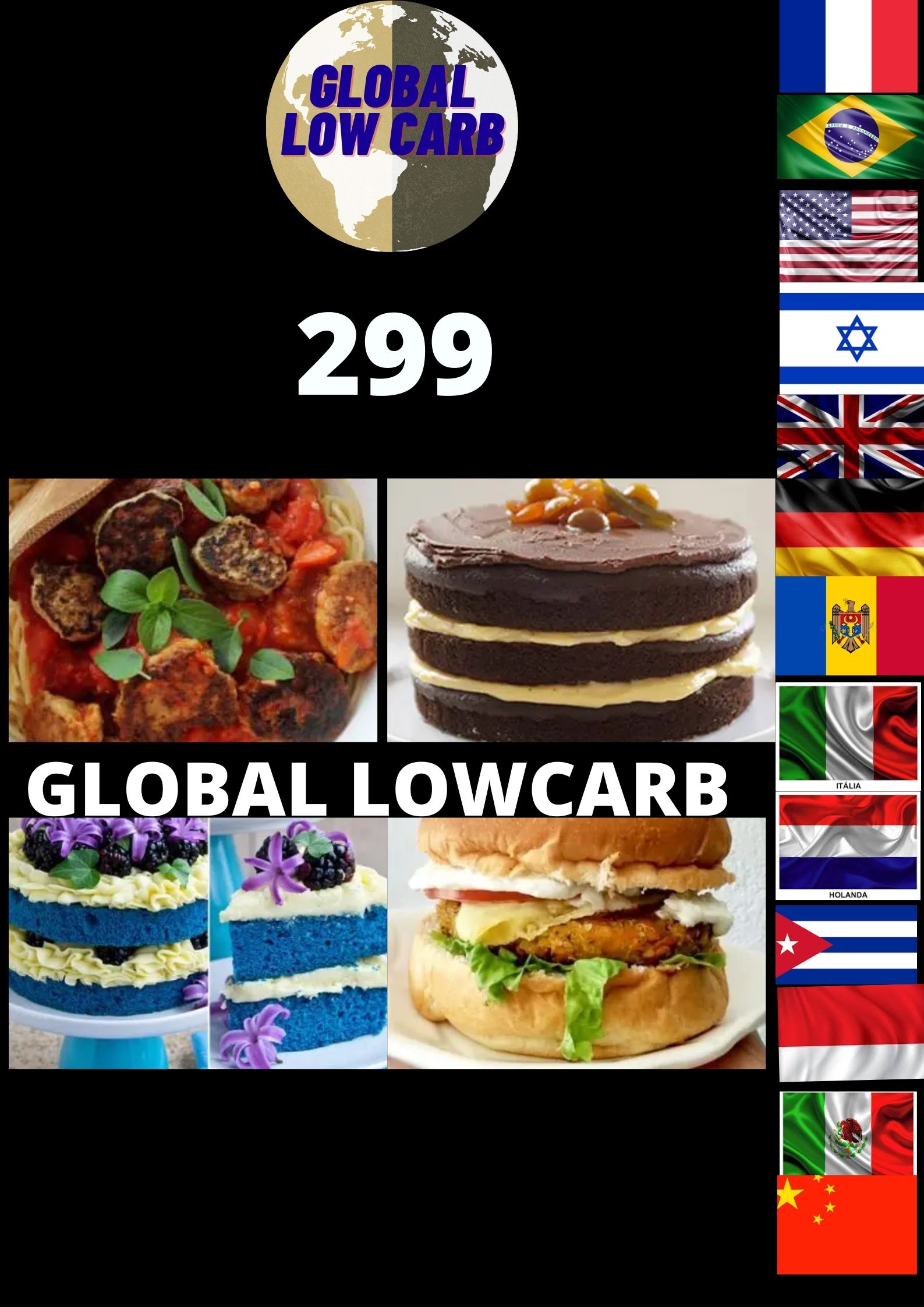 Imagem de capa para o Ebook 299 Receitas De Bolos Low Carb e Brigadeiros