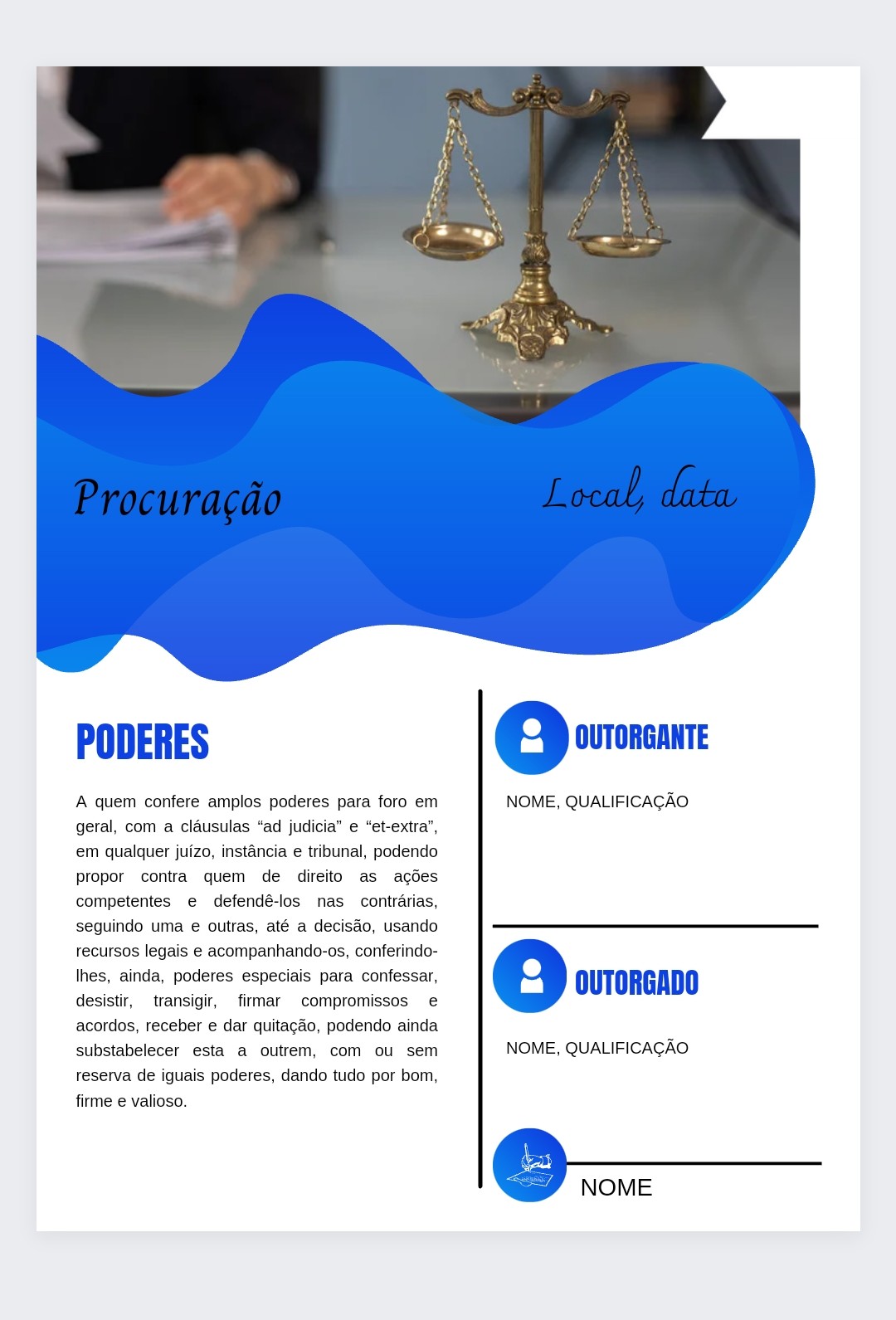 PROCURAÇÃO COM VISUAL LAW (TEMPLATE PARA CANVA) - Fernanda Apolaro ...