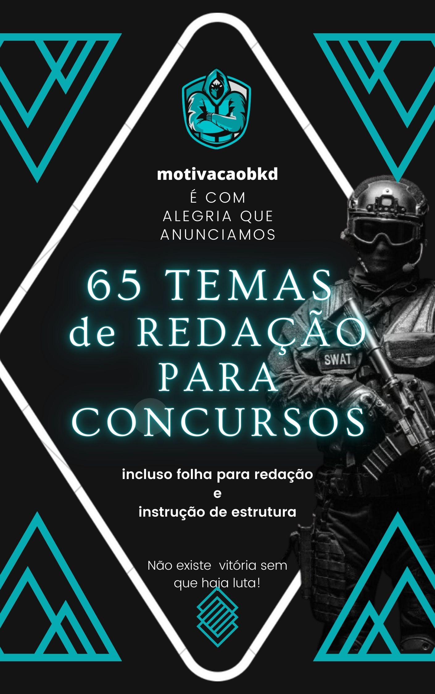 65 temas de redação para concursos + folha de redação e instrução