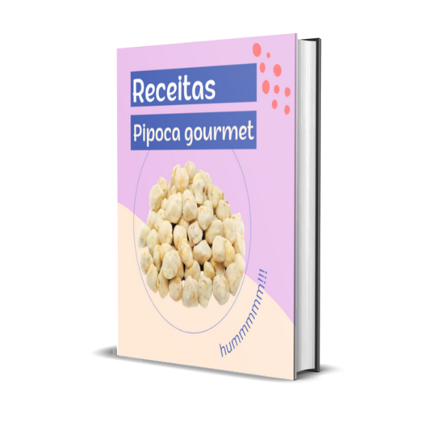Imagem de capa para o Ebook E-book Receitas Pipocas Gourmet 