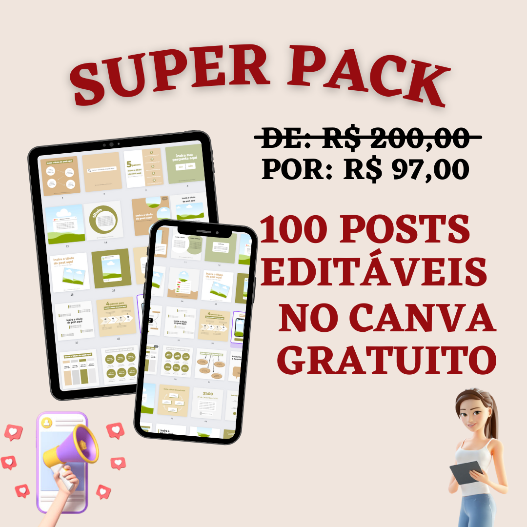 SUPER PACK DE POST - Isabela Santos Souza | Hotmart