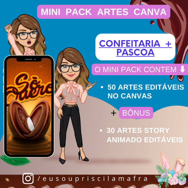 MINI PACK CANVA CONFEITARIA E PÁSCOA