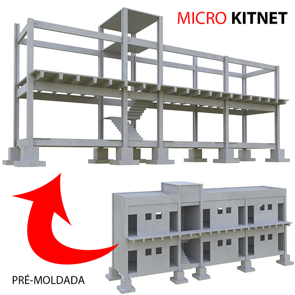 Imagem de capa para o Ebook PROJETO DE 12 KITNETS PRÉ-MOLDADA PARA RENDA PASSIVA