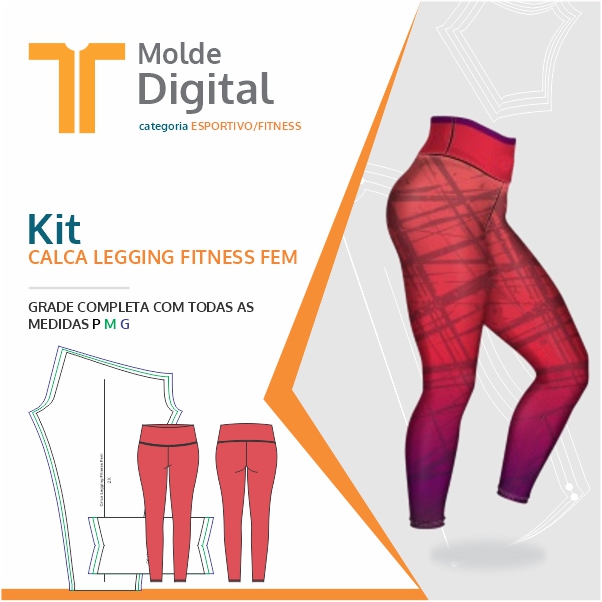 molde de legging fitness