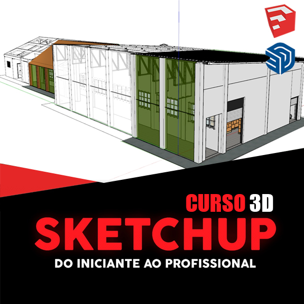 Imagem de capa para o Curso online Sketchup do Básico ao Profissional