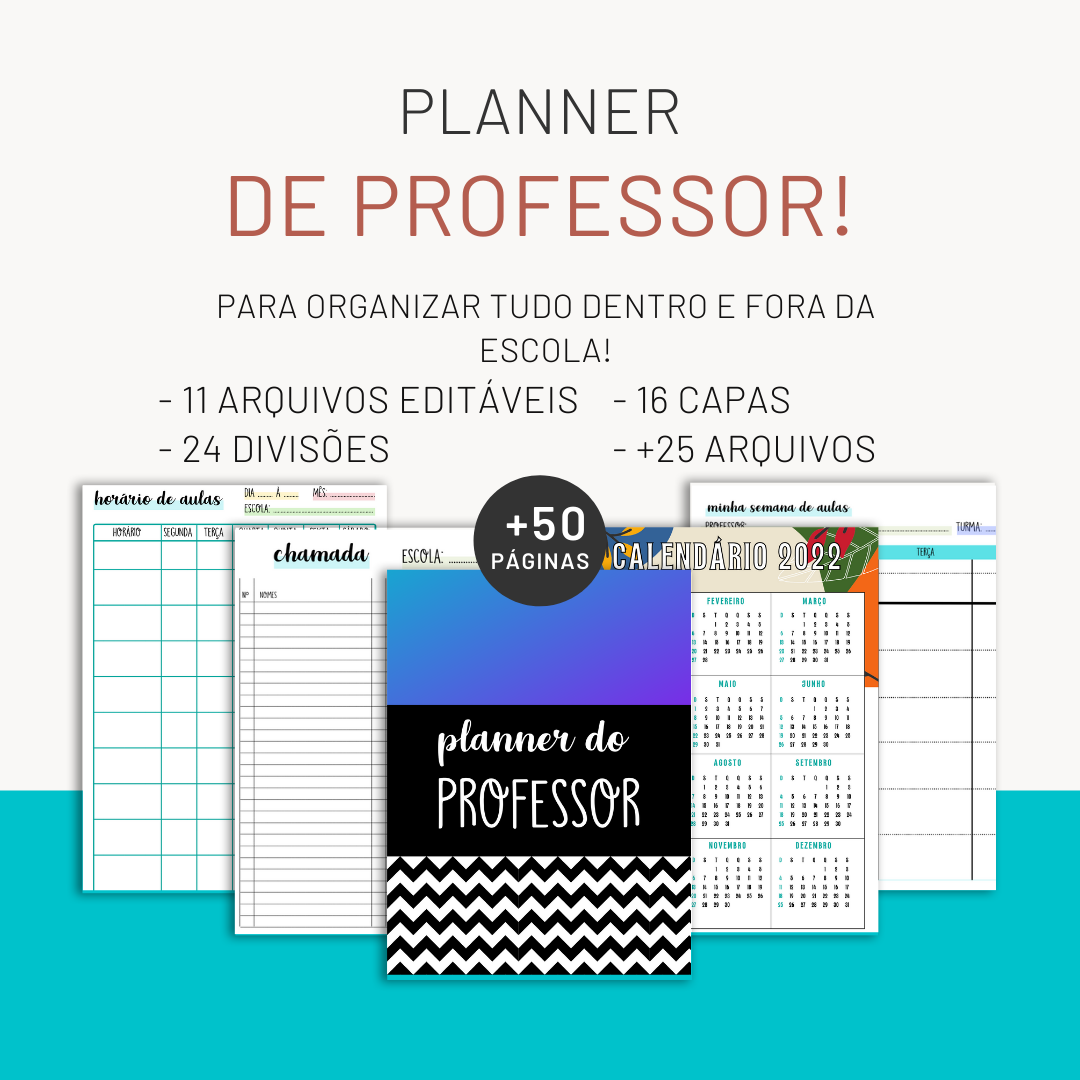 Planner de Professor! (Permanente + Calendário de 2022)