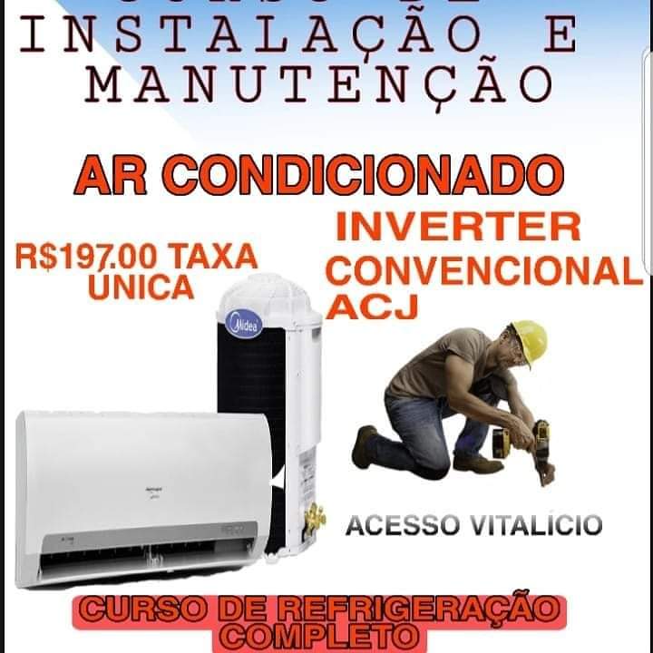 CURSO COMPLETO DE REFRIGERAÇÃO ,INSTALAÇÃO ,CARGA GÁS ,MANUTENÇÃO DE SPLIT E AR CONDICIONADO, TOTALMENTE EM VIDEO AULAS