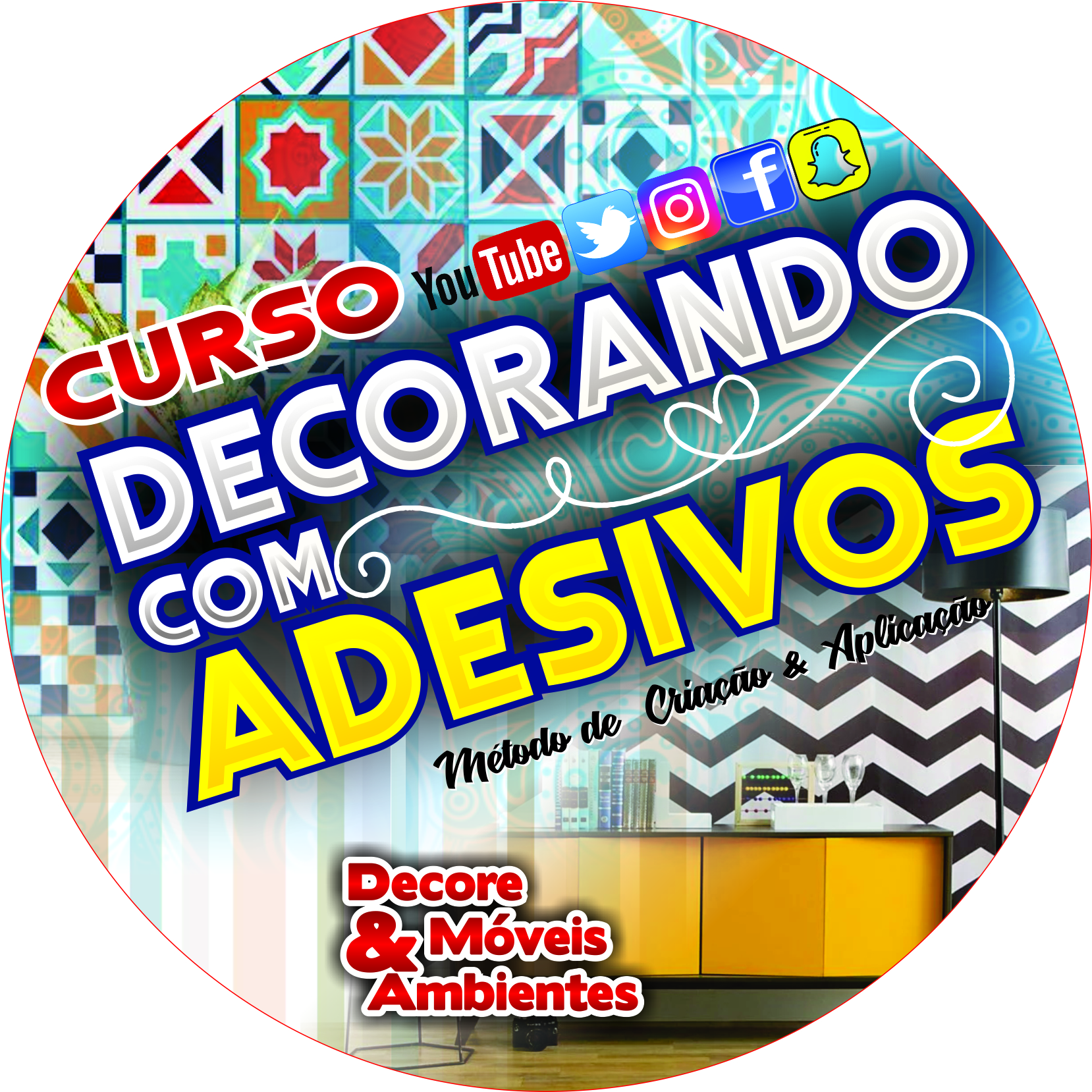 Imagem de capa para o Curso online Curso Decoração com Adesivos