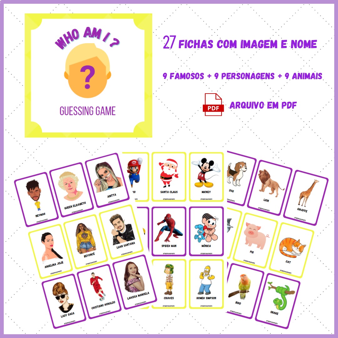 Who am I? Guessing game Mariel Hotmart