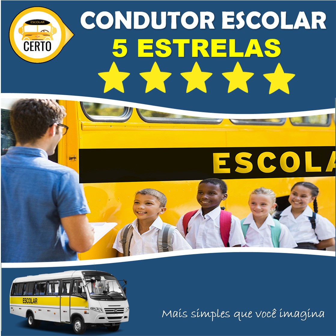 Imagem de capa para o Curso online CONDUTOR ESCOLAR 5 ESTRELAS (V2.0)