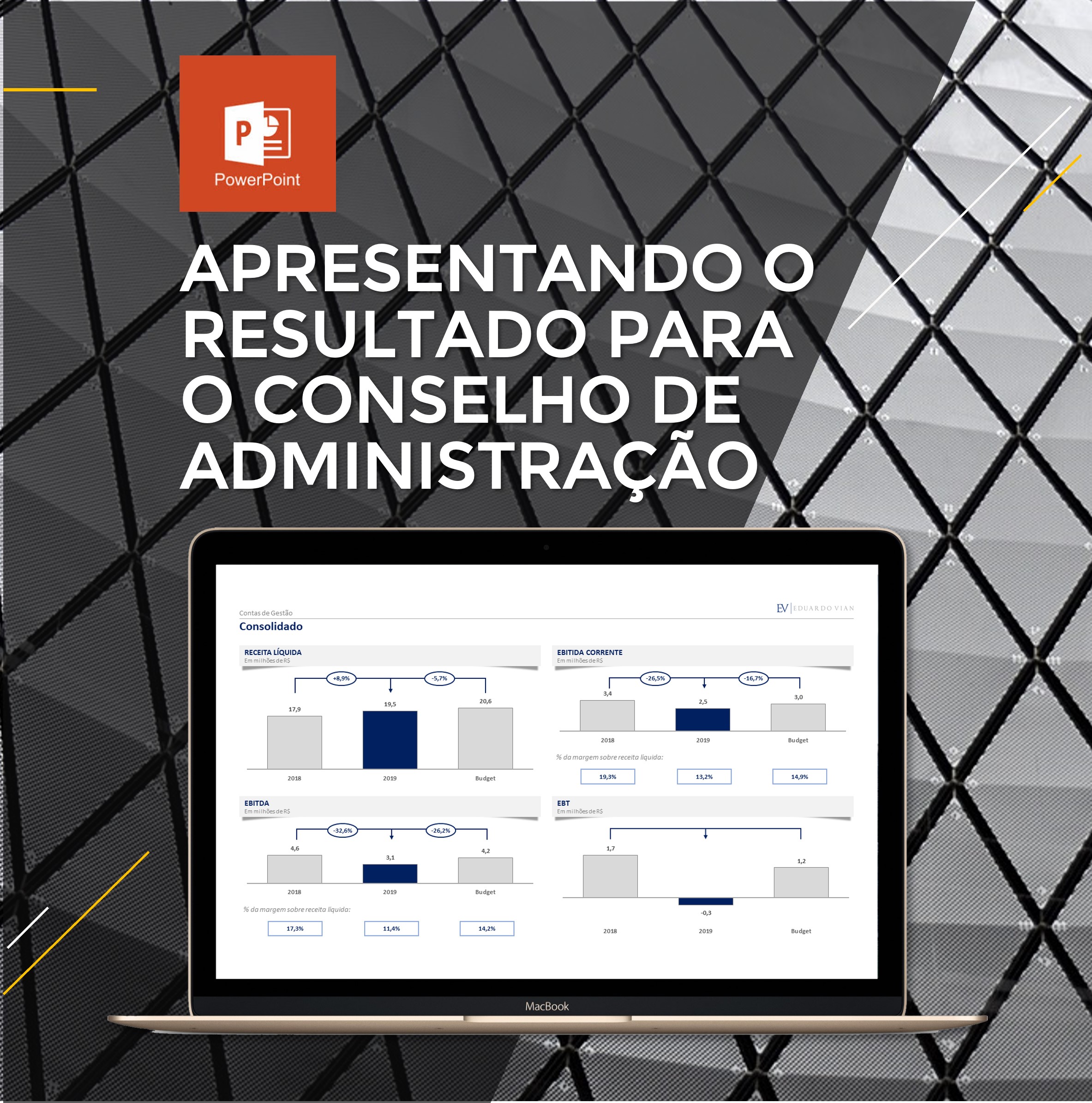 Imagem de capa para o Curso online PowerPoint Executivo - Aula 13 | Apresentando o Resultado para o Conselho de Administração