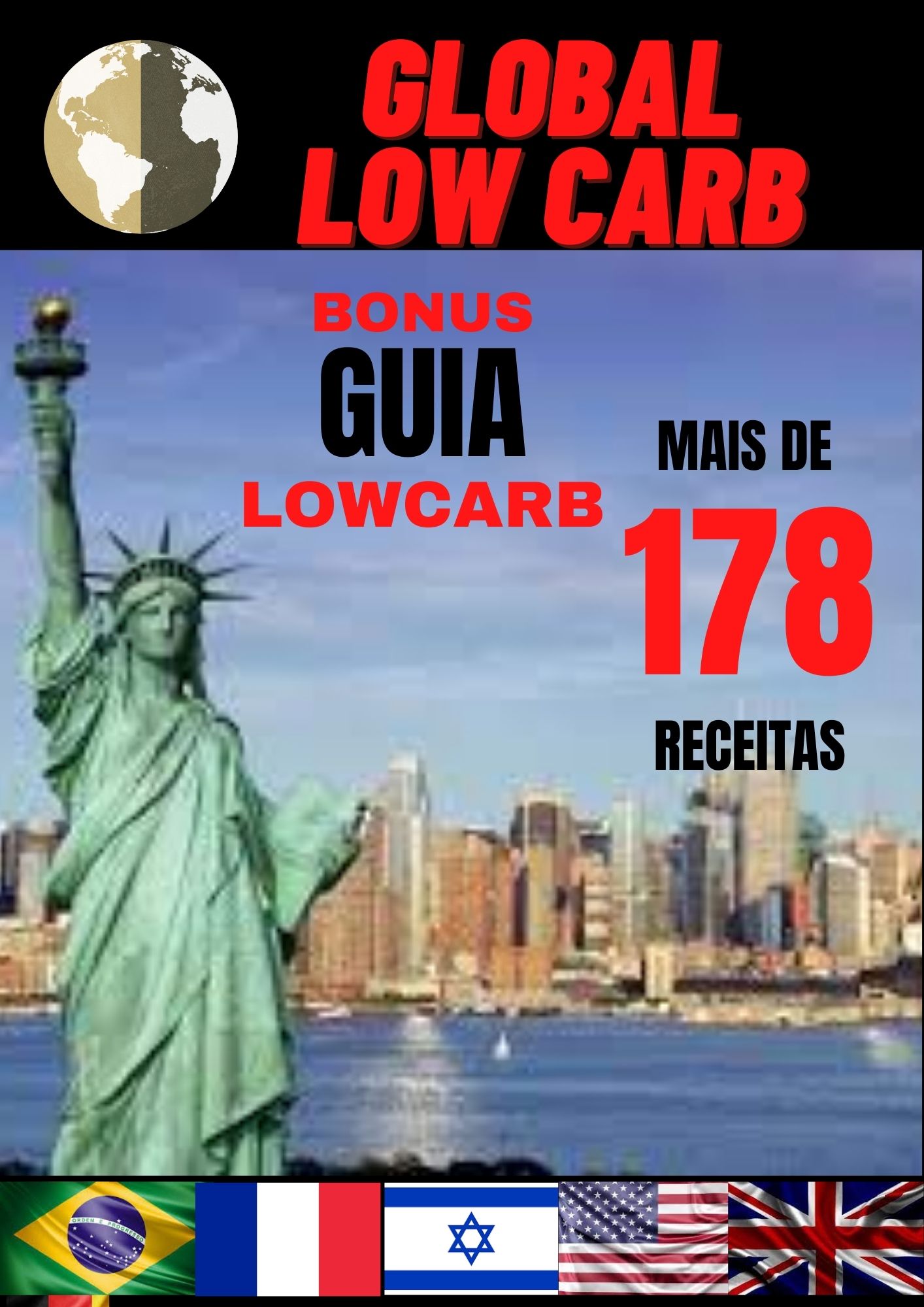 Guia lowcarb + 178 VITAMINAS E DRINKS PARA DIETAS LOW CARB -COM 90 VEGANAS E 25 VEGETARIANA