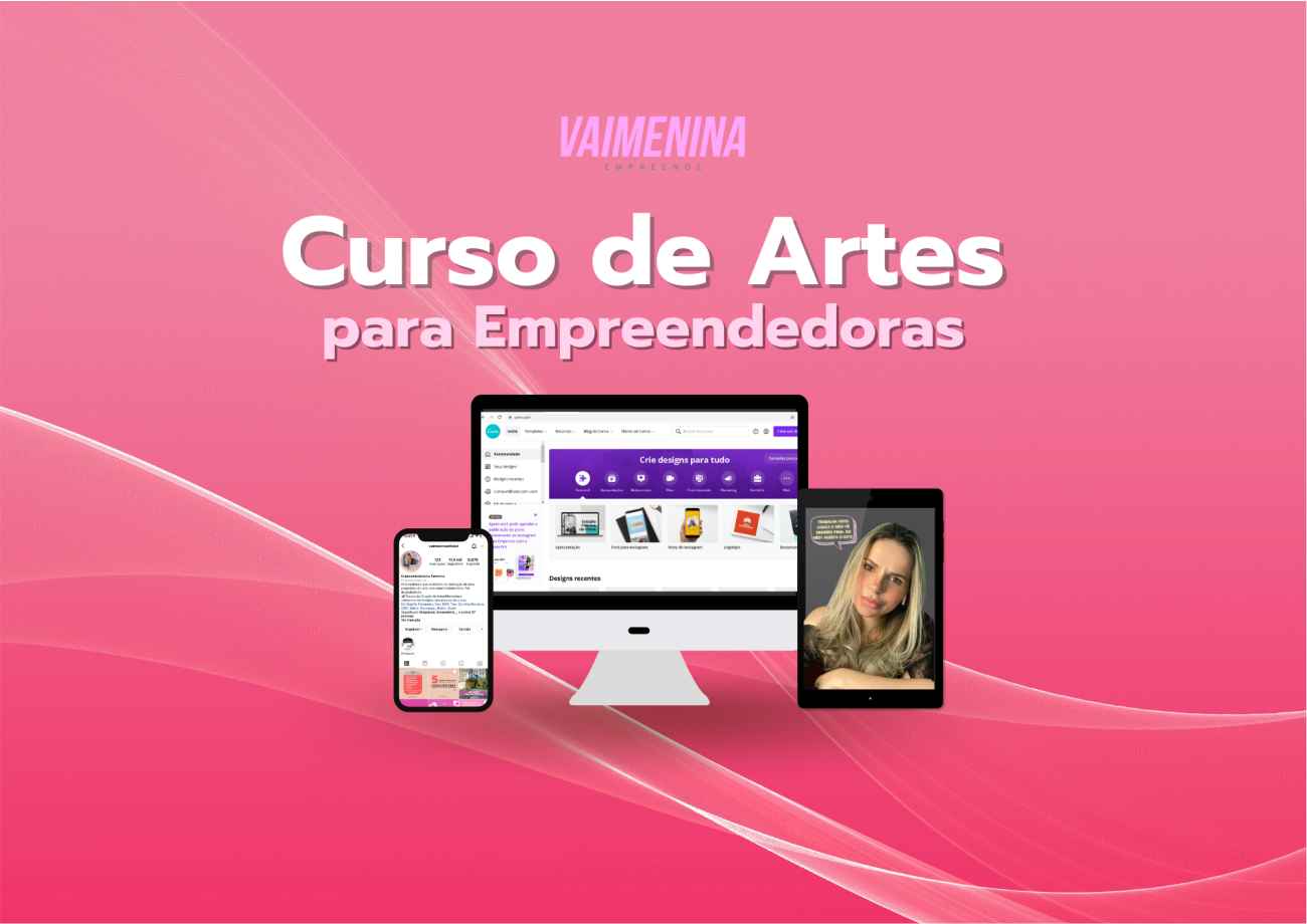 Imagem de capa para o Curso online CRIAÇÃO DE ARTE PARA EMPREENDEDORAS