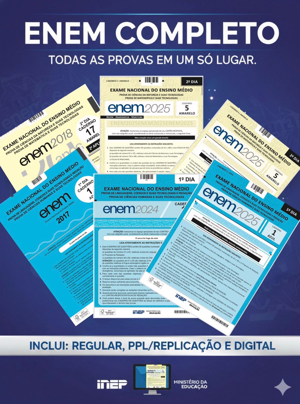 Compilado completo de provas do ENEM: acesso a todas as edições of...