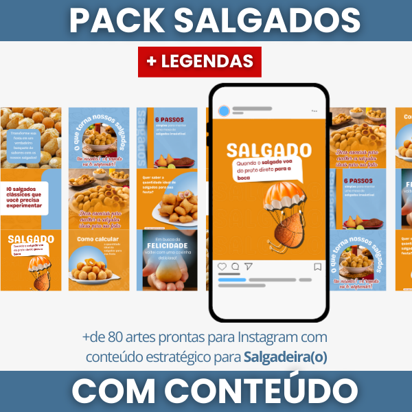 Imagem de capa para o Curso online PACK SALGADOS