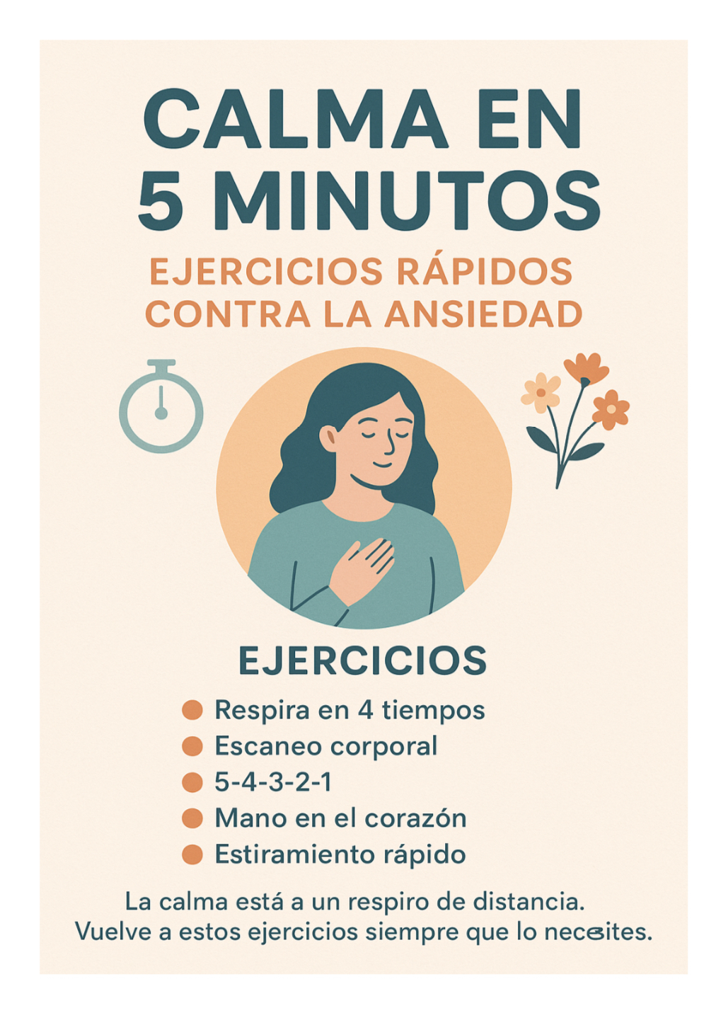 Calma en 5 minutos: ejercicios rápidos para la ansiedad - Carolina ...