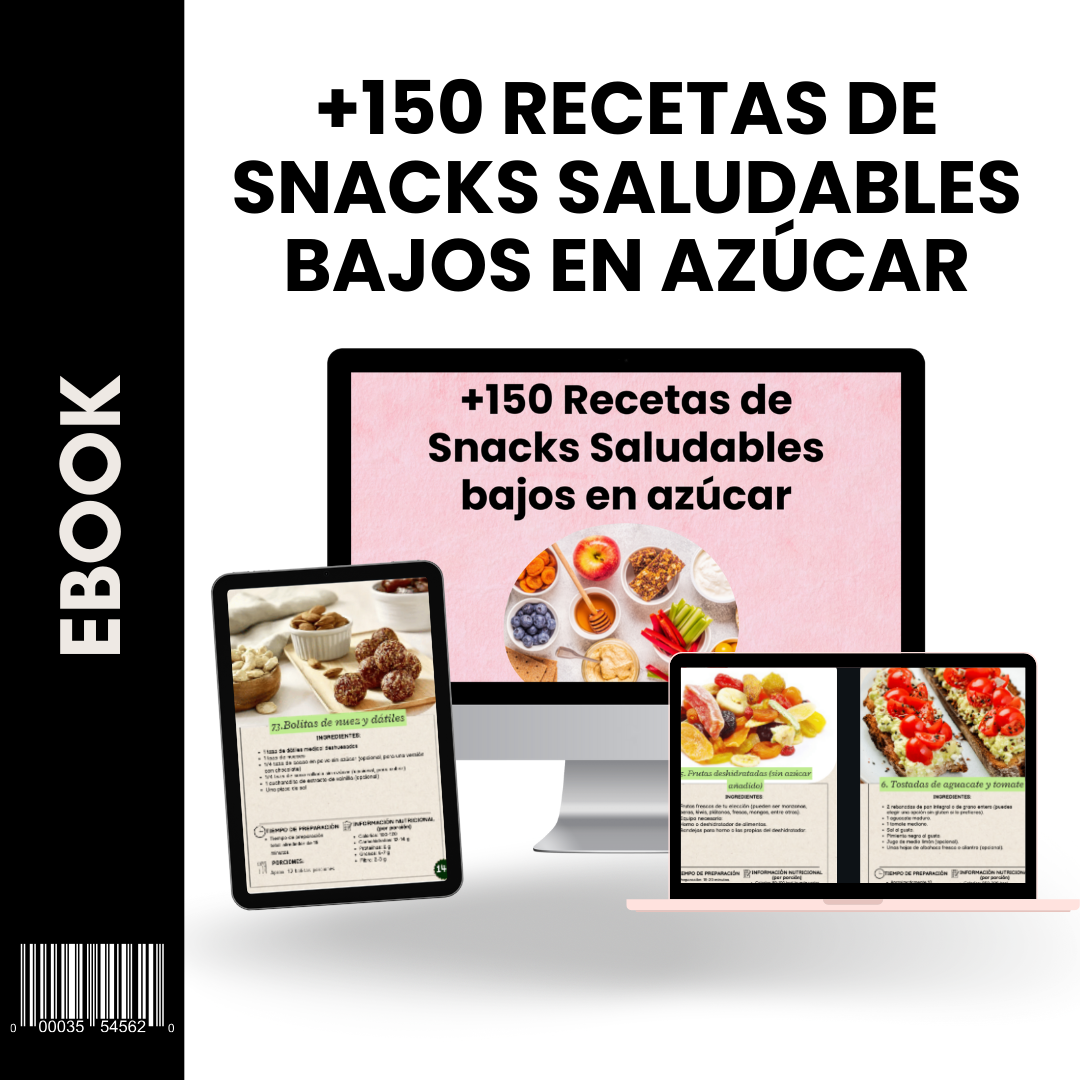150 Recetas De Snacks Saludables Bajos En Azúcar Ebook Produc
