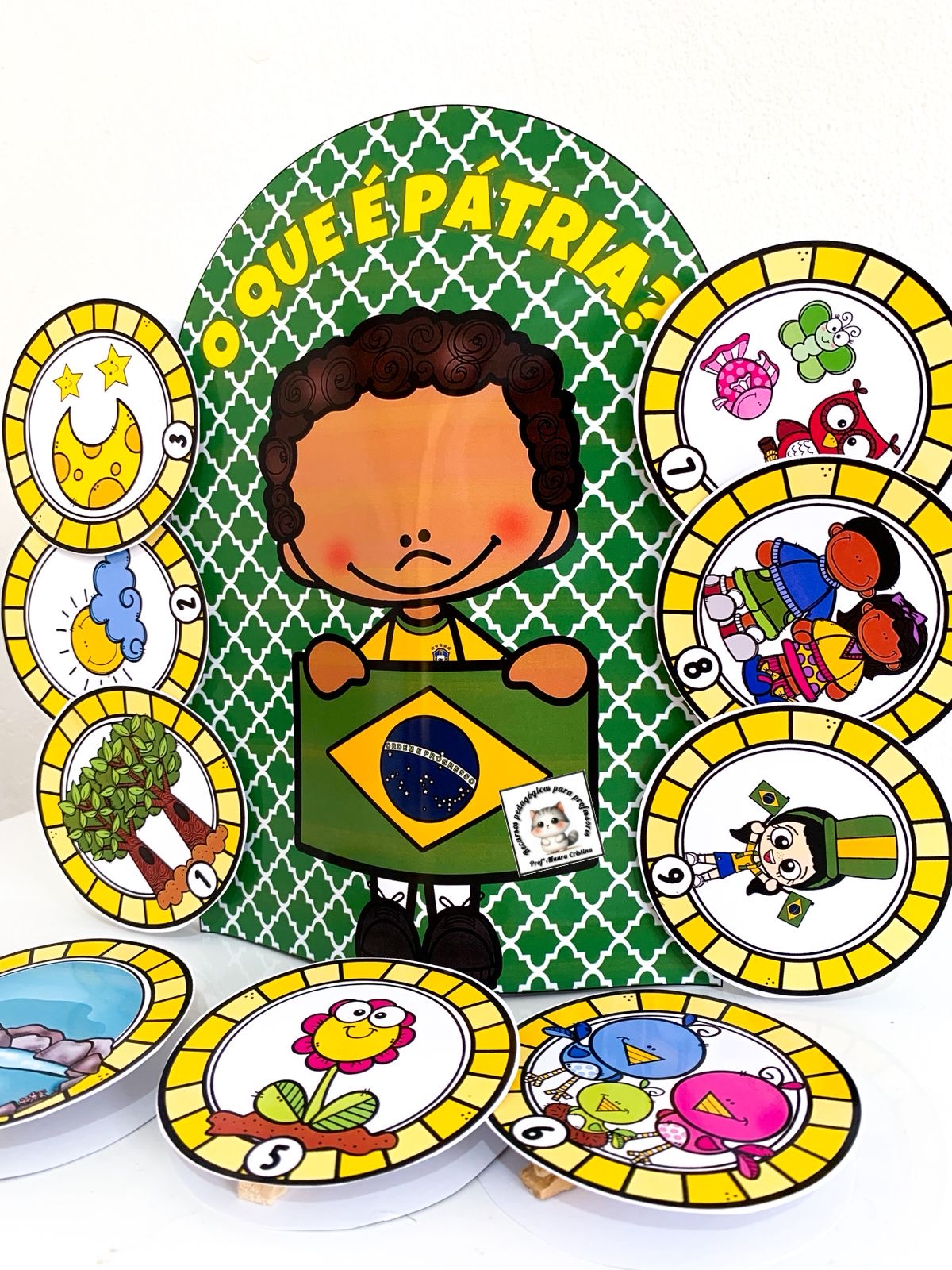 Luva com Poema “Independência do Brasil” e “O que é Pátria”