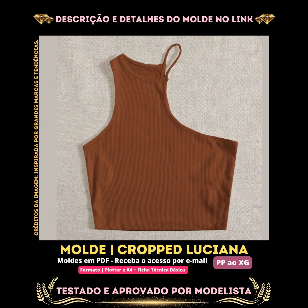 [Molde em PDF] - Cropped Luciana ID 2618580