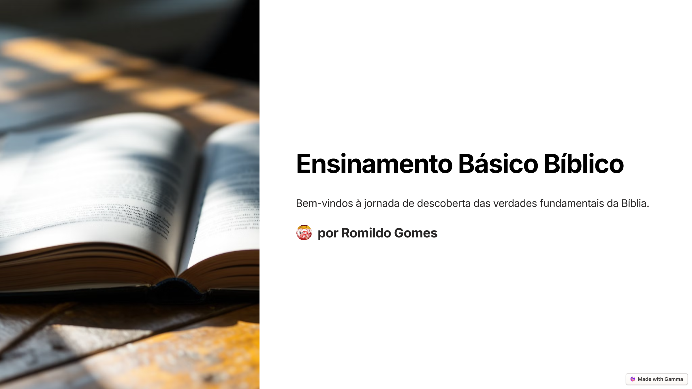 Ensinamento Básico Bíblico - Romildo Gomes | Hotmart
