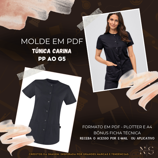 [Molde em PDF] - Túnica Carina ID 4469500 - NS Moldes | Hotmart