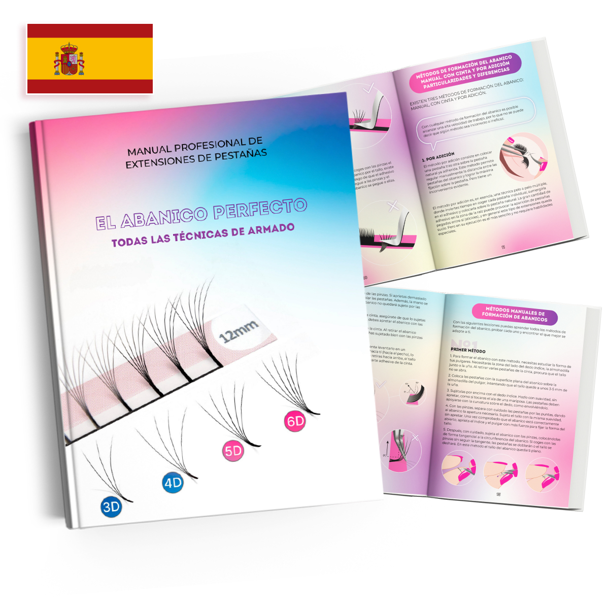 Manual profesional de extensiones de pestañas «El abanico perfecto....