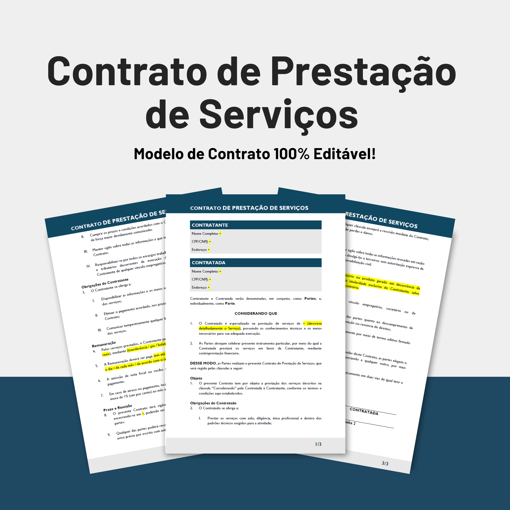 Contrato De Presta o De Servi os Modelo Edit vel Arquivo PDF Contrato De Presta o De Servi os Modelo Edit vel Arquivo PDF