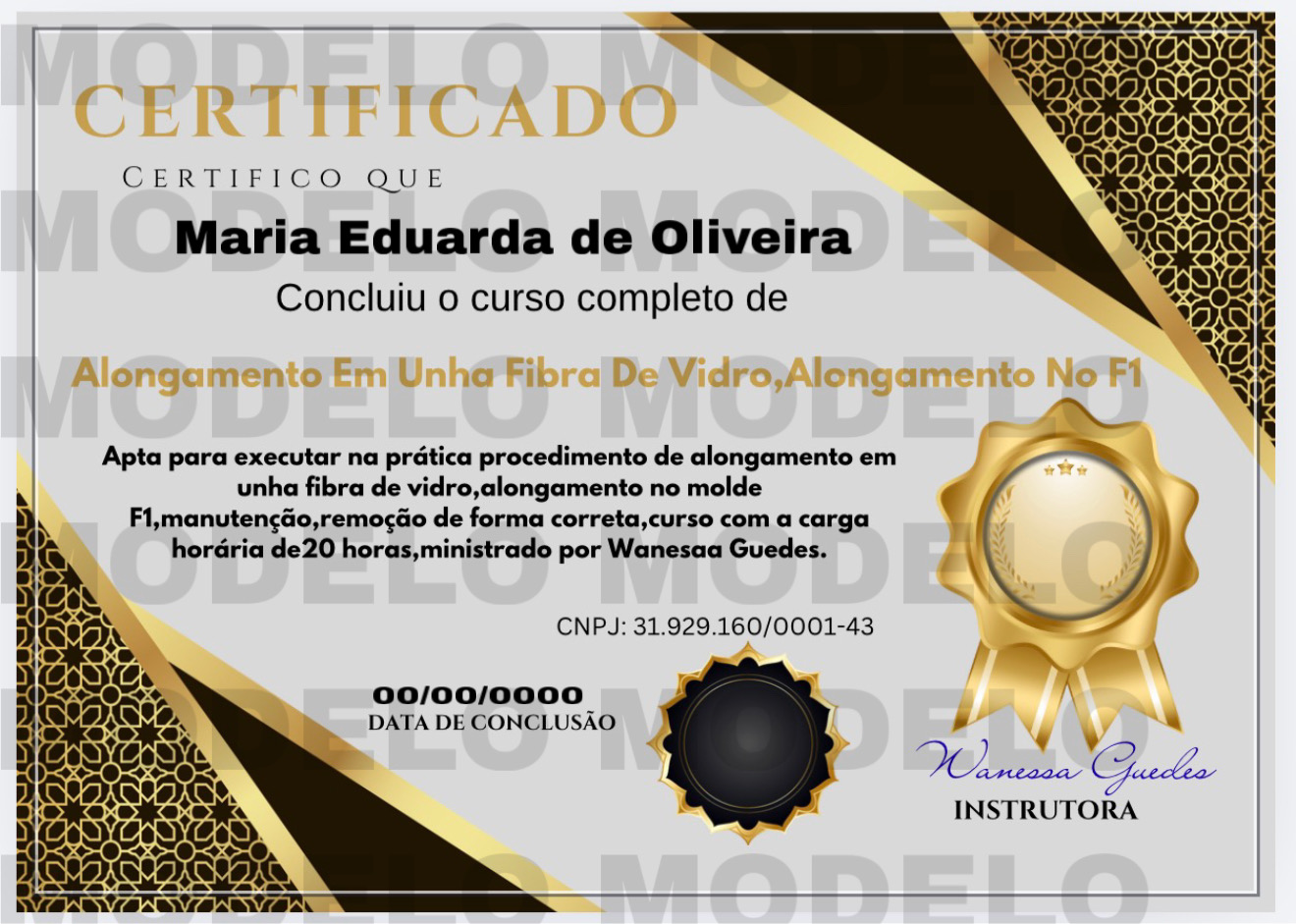Certificado e aulas: ALONGAMENTO EM UNHA FIBRA DE VIDRO E ALONGAMENTO NO F1