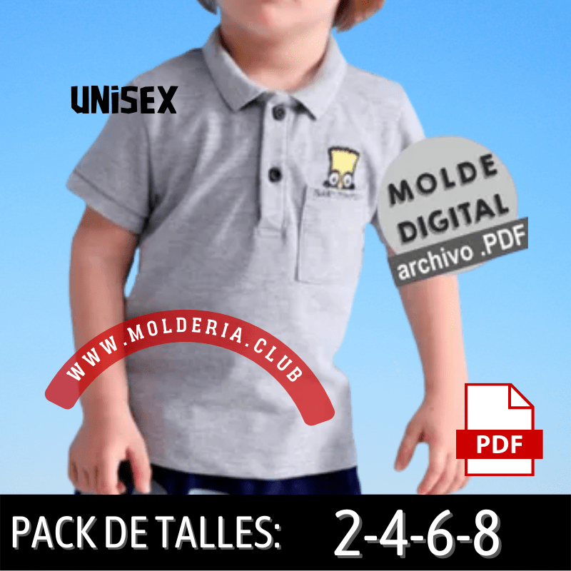 Patrón de Costura de Camisa Polo Unisex