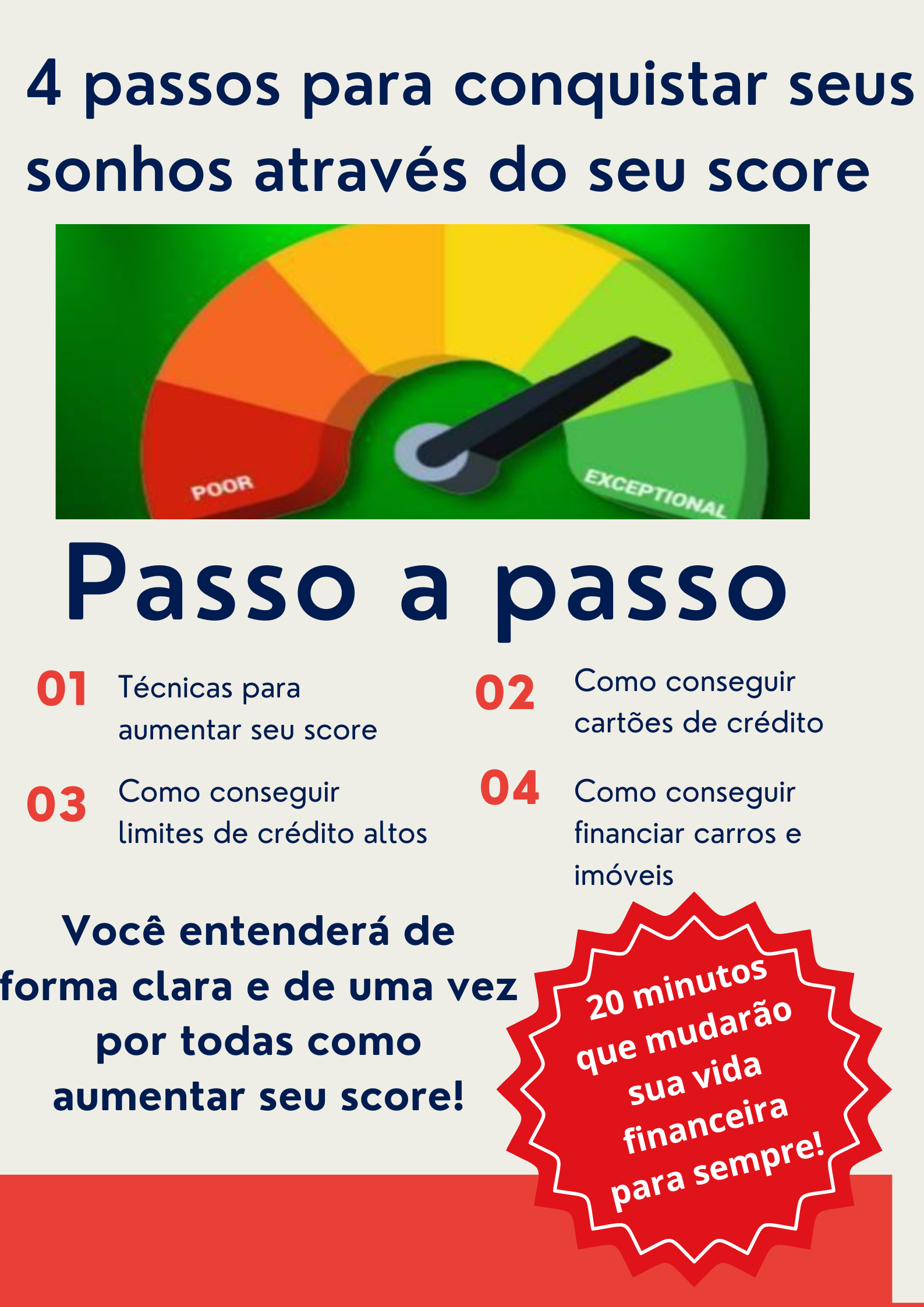 Conquiste seus sonhos aumentando seu Score