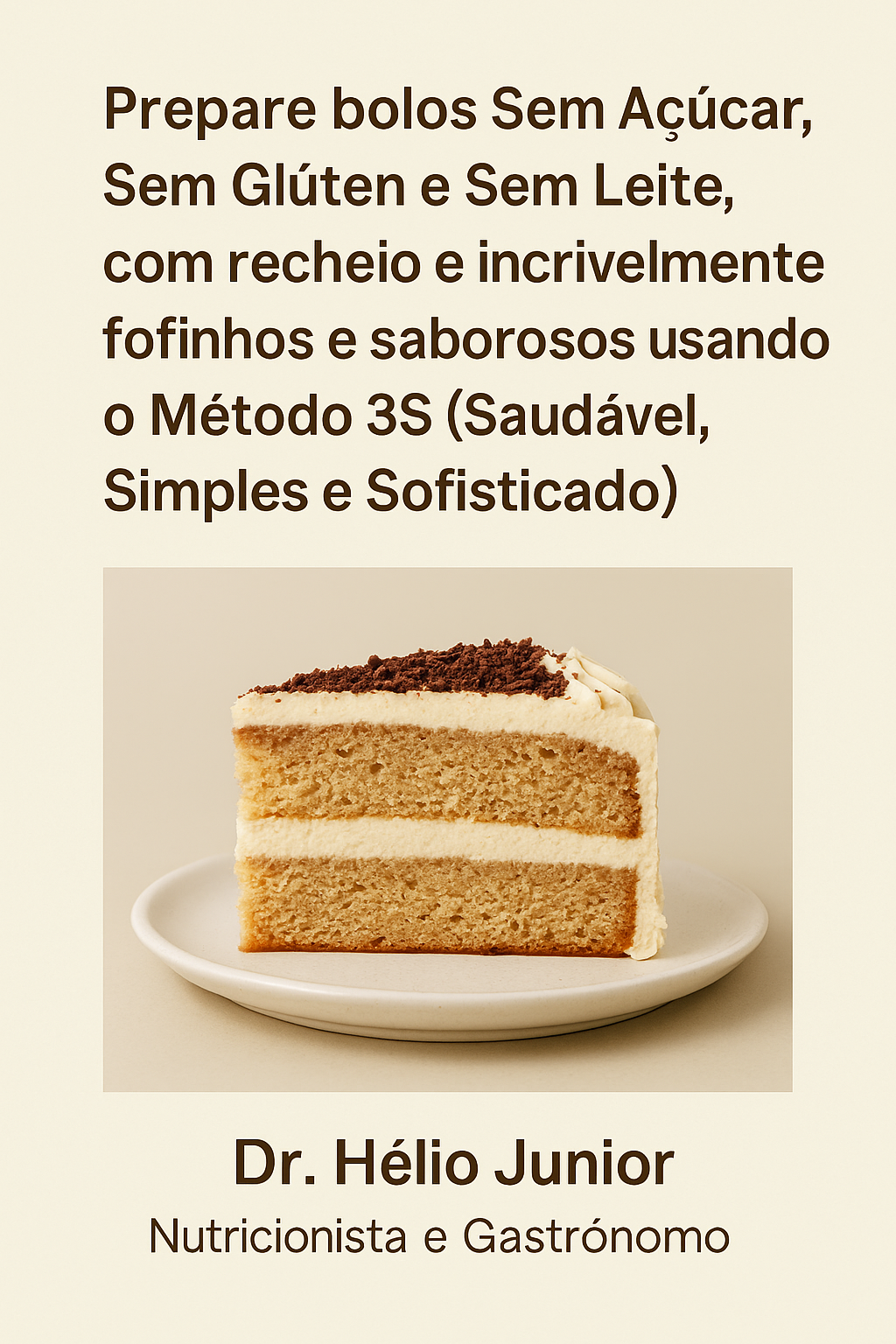 Prepare bolos Sem Açúcar, Sem Glúten e Sem Leite, com recheio e incrivelmente fofinhos e saborosos usando o Método 3 S (Saudável, Simples e Sofisticado)