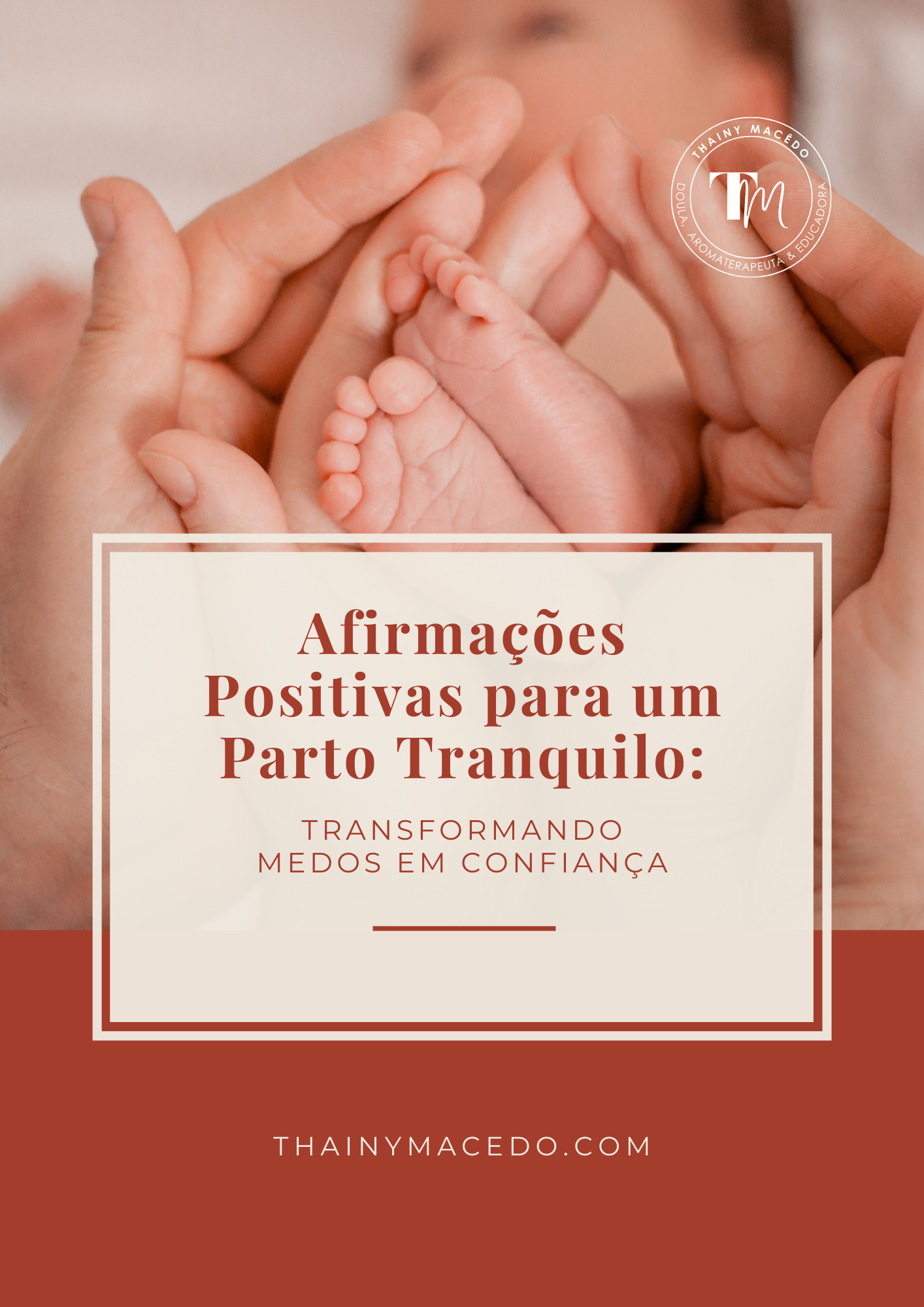 Imagem de capa para o Ebook Afirmações Positivas para um Parto Tranquilo