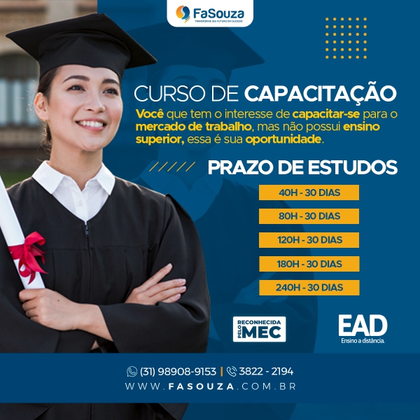 Imagem de capa para o Curso online Curso online de capacitação 