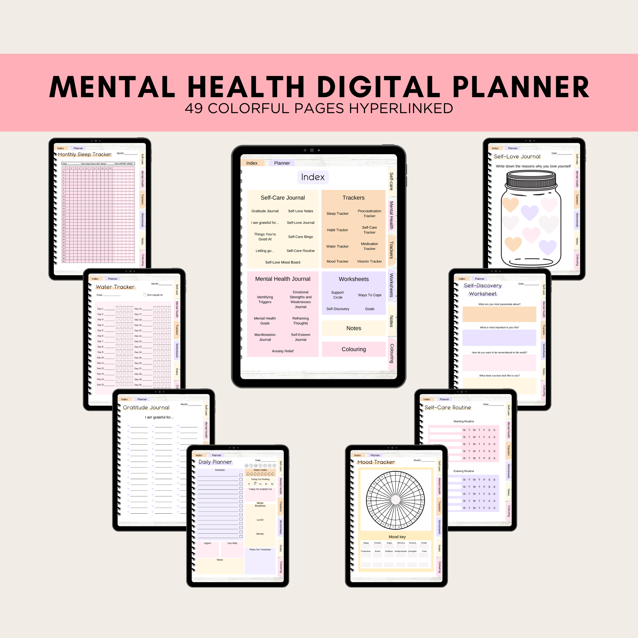 Mental Health Digital Planner - A Miúda dos Planners | Hotmart