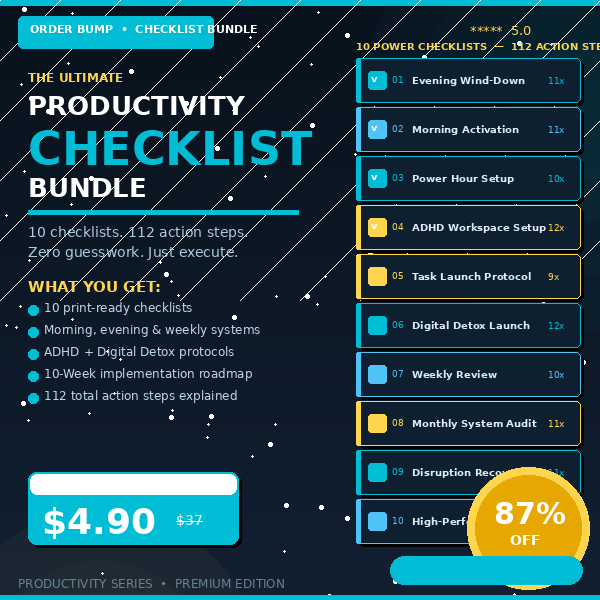 The Ultimate Productivity Checklist Bundle: 10 Power Checklists to ...