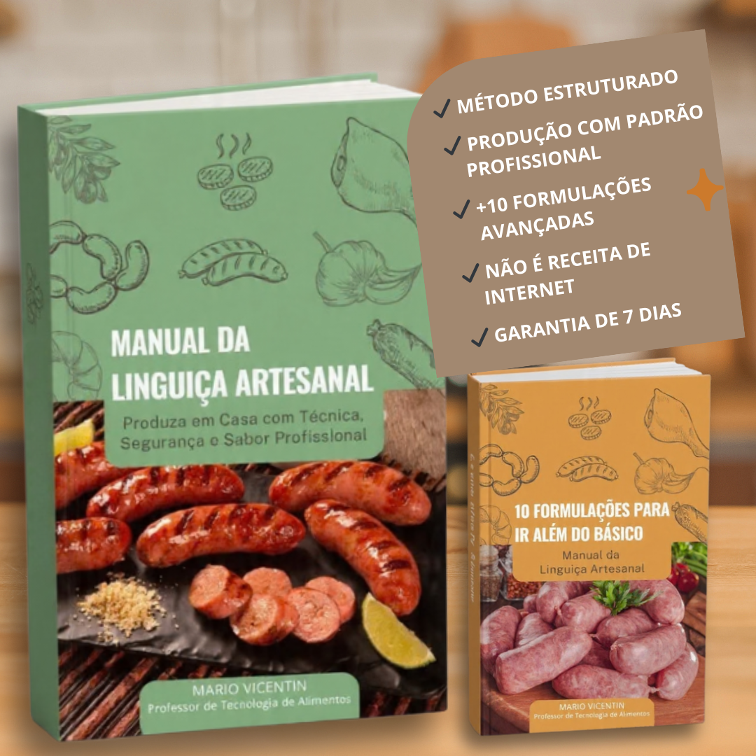 Manual da Linguiça Artesanal | Produção Técnica em Casa com Padrão ...
