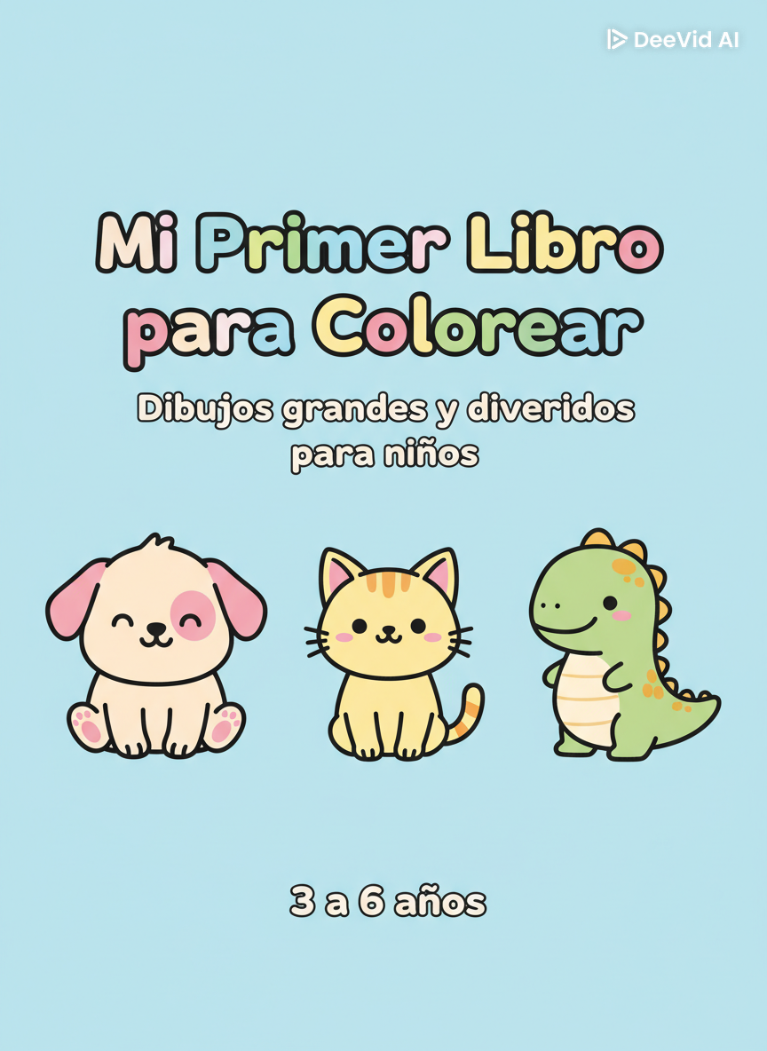 Mi Primer Libro para Colorear – Dibujos para niños de 3 a 6 años