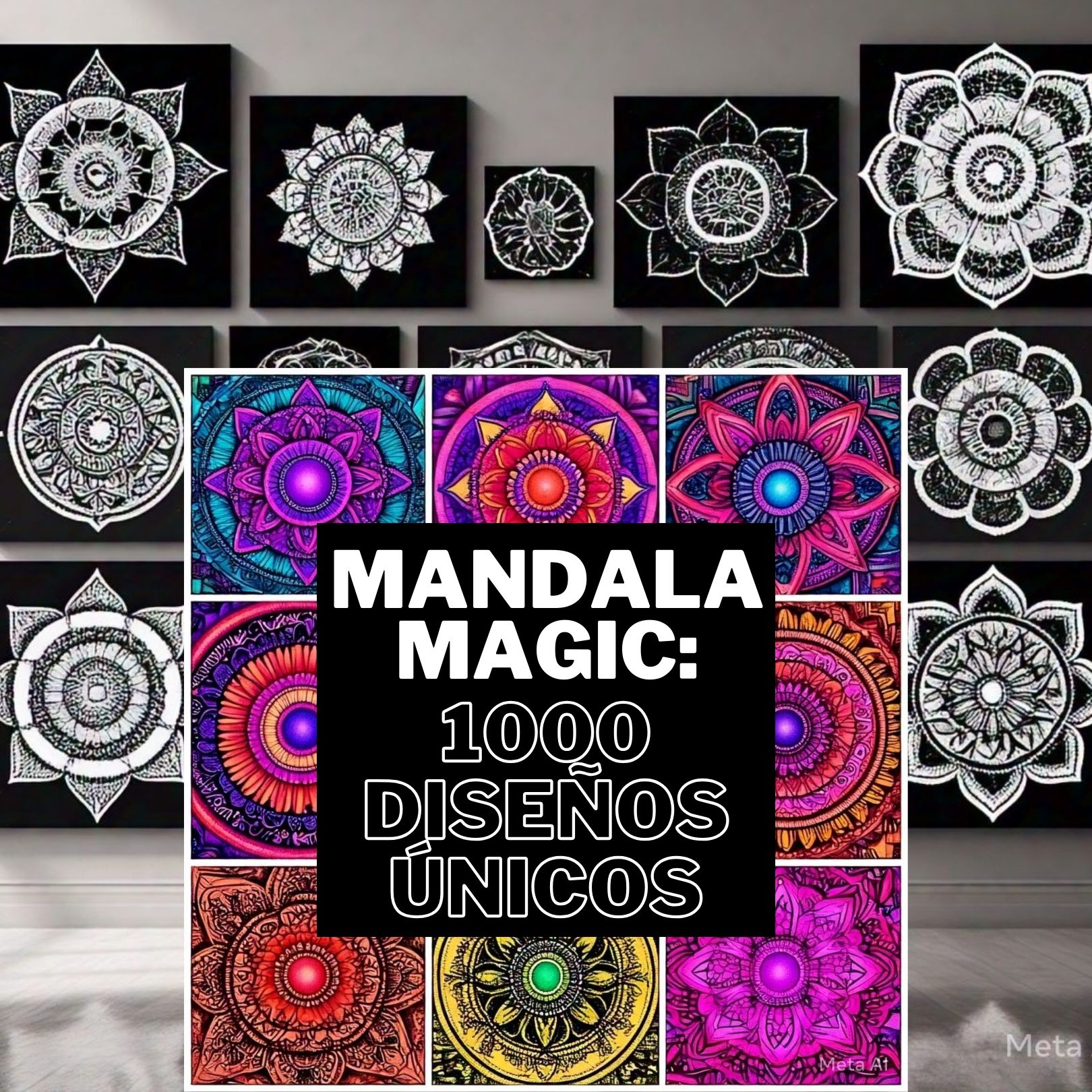☸️Mandala Magic: 1000 Diseños Únicos Imprimibles para Colorear☀️