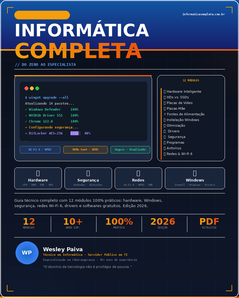 Informática Completa: Do Zero ao Especialista — 12 Módulos | Hotmart