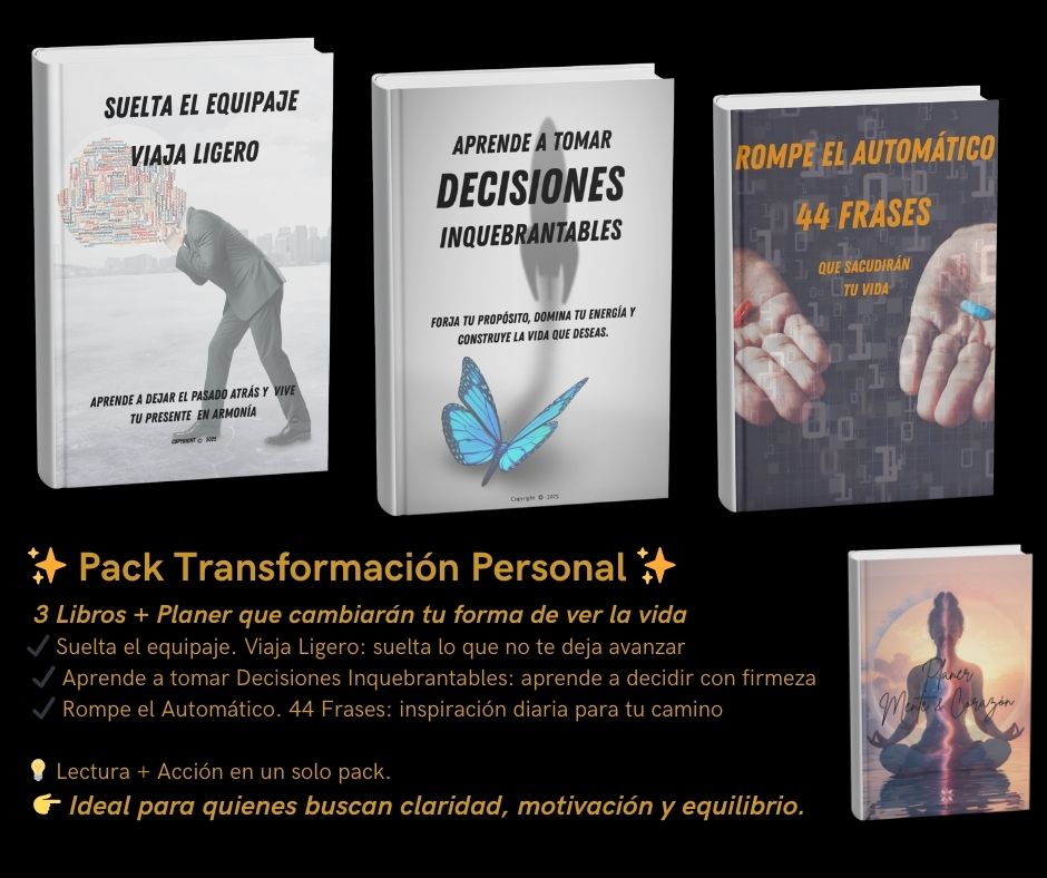 Pack Transformaci n Personal Libros Planer Mente Coraz n Pack Transformaci n Personal Libros Planer Mente Coraz n