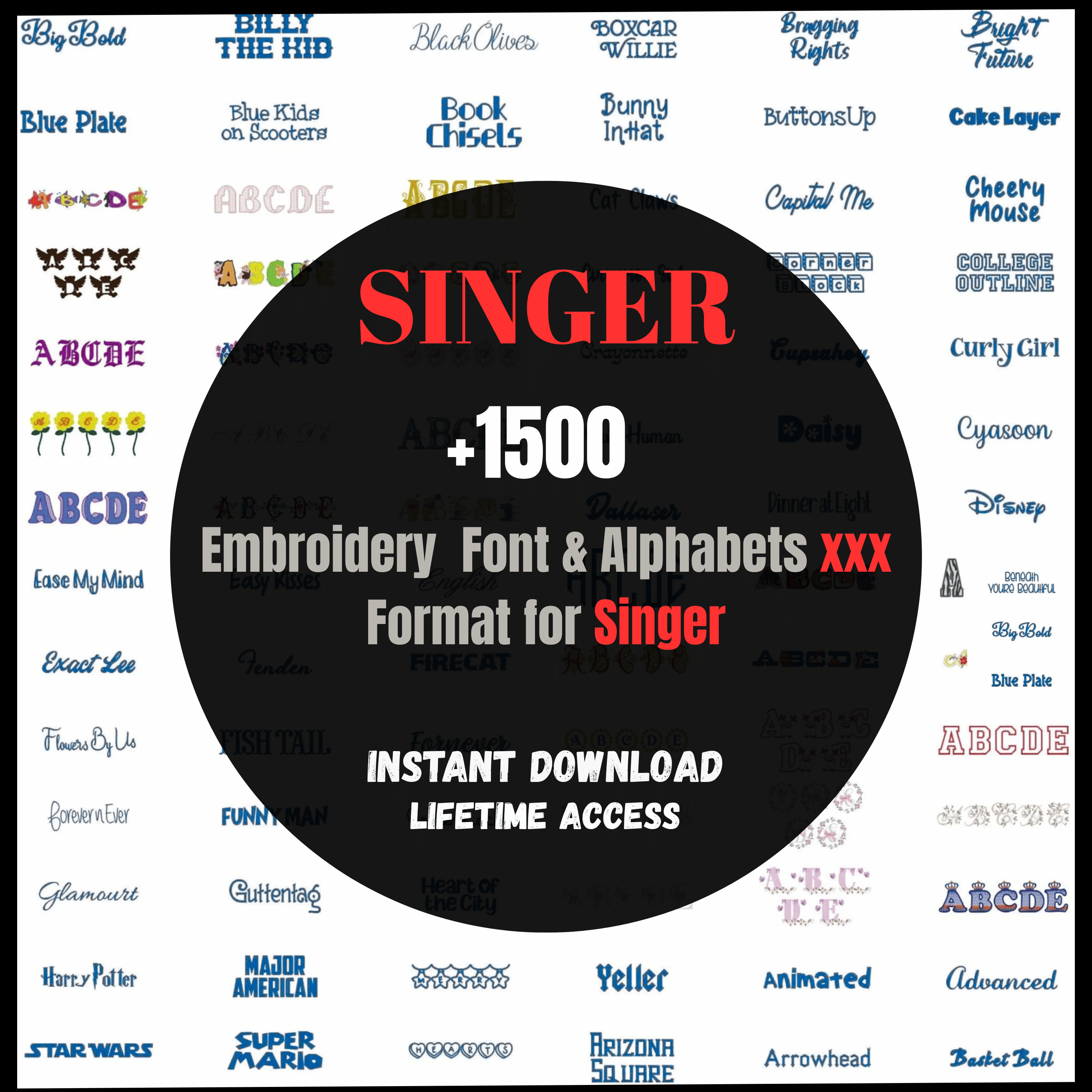 Machine Embroidery Fonts and Alphabets Designs for Singer – XXX For...