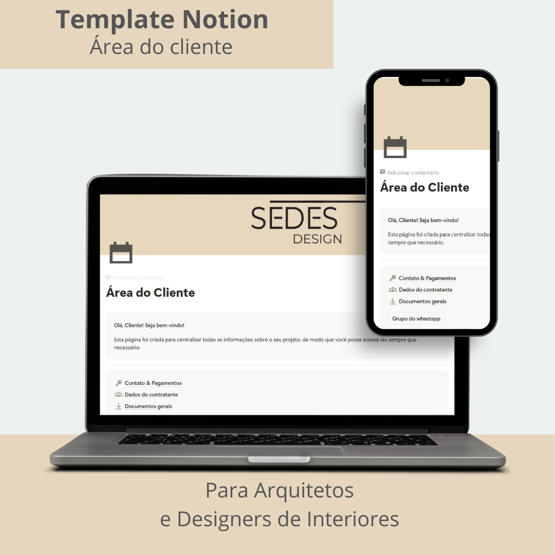 Área do Cliente – Template Notion para Arquitetos e Designers de In...