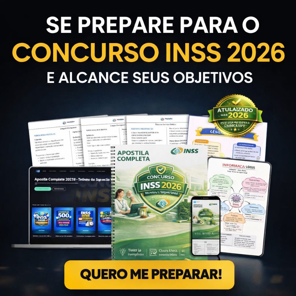 Aprenda o que realmente importa para o concurso do INSS 2026 e alca...