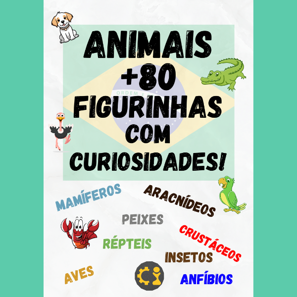 +80 Figurinhas Animais em Português!