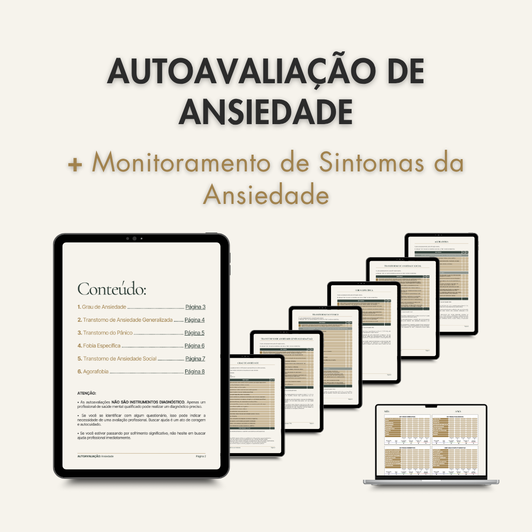 Autoavaliação de Ansiedade + BÔNUS: Monitoramento de Sintomas - Pri...