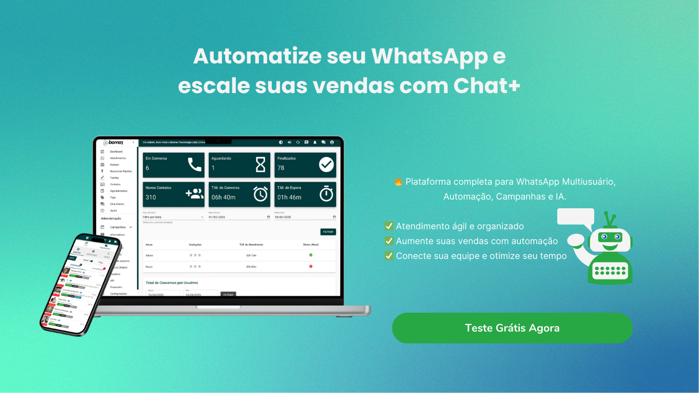 🚀 Chat+ – Plataforma Inteligente para Atendimento e Automação - Br...