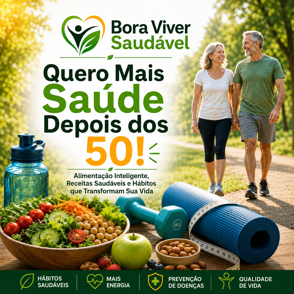 Capa do e-book QUERO MAIS SAÚDE APÓS OS 50!