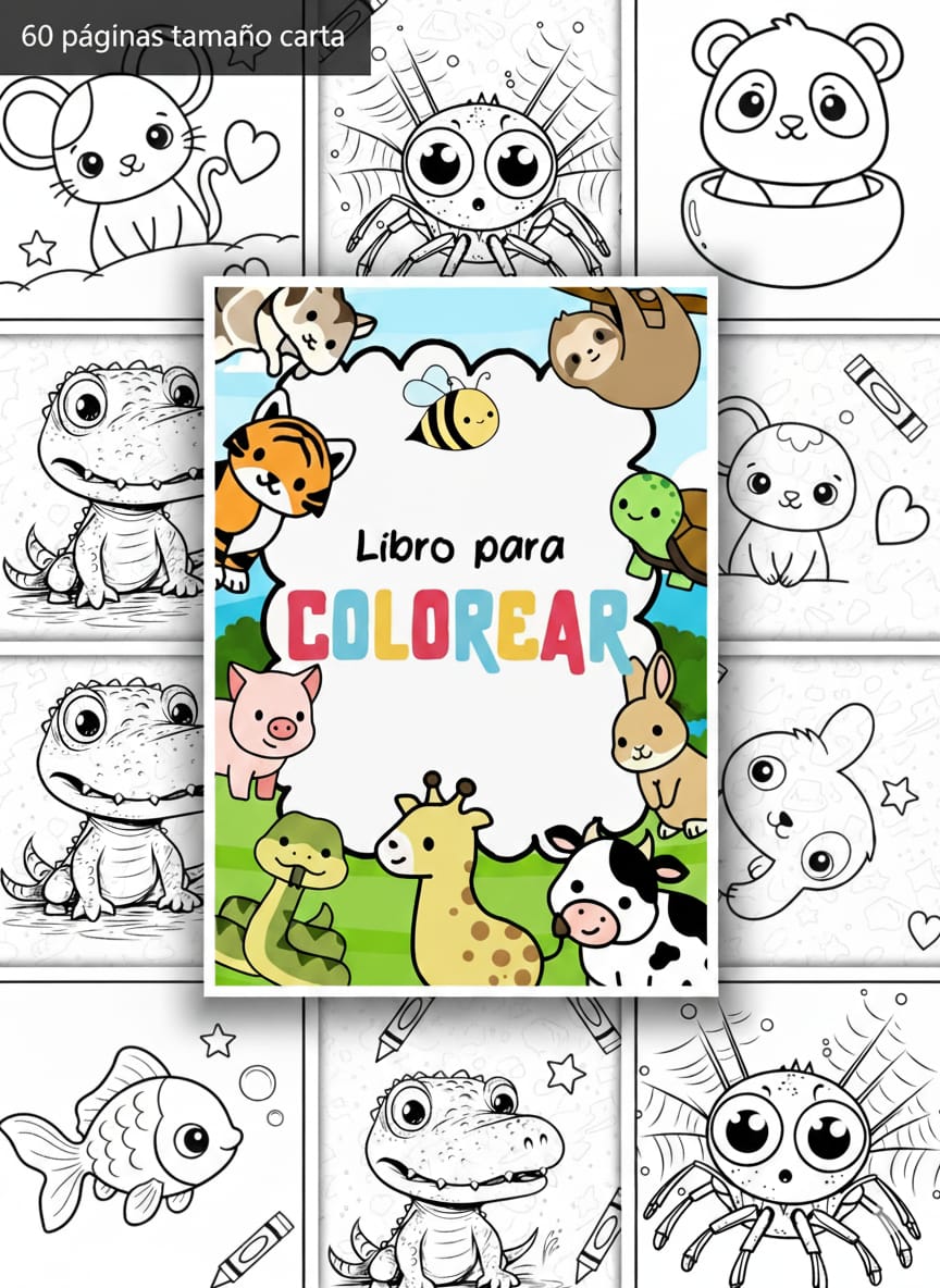 Libro de colorear animales - Jess 110 | Hotmart