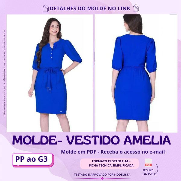 Molde Vestido Amelia